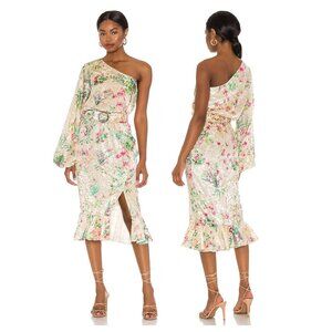 NWT NEW emant & Nandita Zaina Velvet Midi Dress Floral Revolve Size M